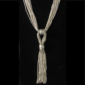 11 strands silver knot necklace